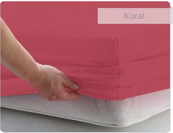 Prześcieradło BAWEŁNIANE koral - 200 x 220