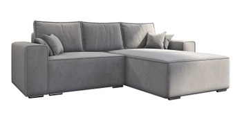 Narożnik z funkcją spania Andora - prawostronny - kolor szary