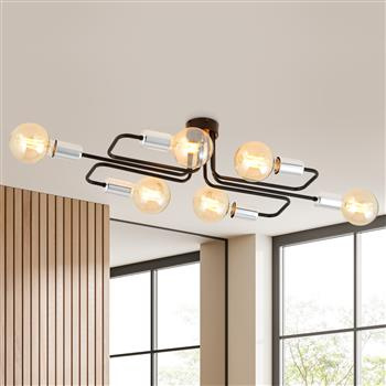 VEKEN 6A SILVER plafon sufitowy w stylu Loft Edison
