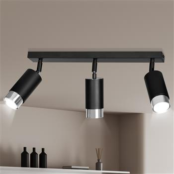 HIRO 3 BLACK-CHROME 964/3 nowoczesny regulowany spot LED sufitowy czarno srebrny