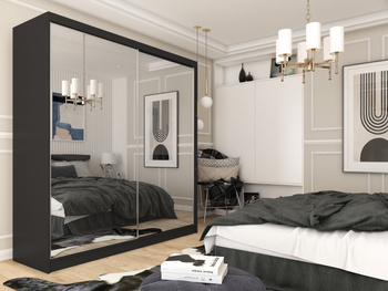 Szafa przesuwna Elata 200 cm czarny