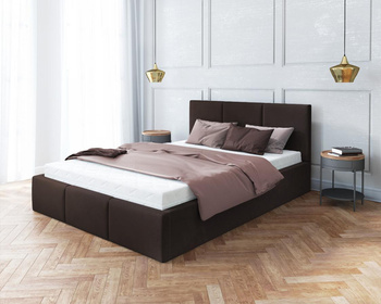 Łóżko tapicerowane FRESIA - TRINITY (BRĄZOWY) - 160 x 200