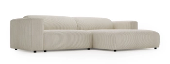 Narożnik Passi - miękka i wygodna kanapa do salonu - kolor kremowy