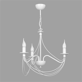 SONNET 3 WHITE 282/3 klasyczny żyrandol świecznikowy biały