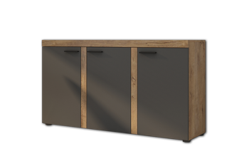 Komoda do salonu Remo 148 cm Grafit / Dąb lefkas