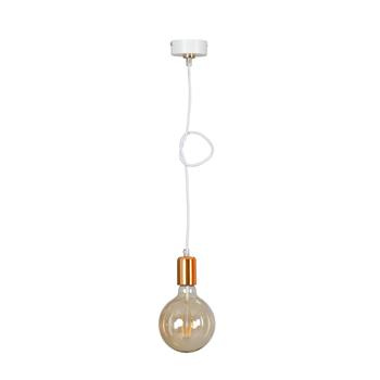 UNIVERSAL 1 WHITE 252/1 lampa wisząca regulowana w stylu industrialnym miedź biała