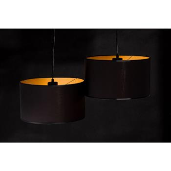 ROTO 2 GOLD 184/2 lampa wisząca sufitowa czarne duże abażury złoty środek regulowana