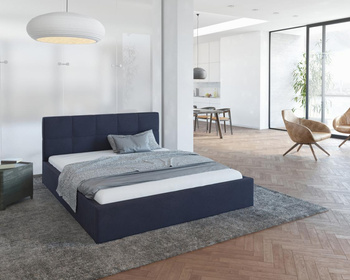 Łóżko tapicerowane RINO - Paris, kolor: deep blue - 160 x 200