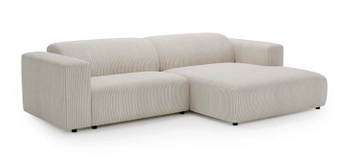 Narożnik Passi - miękka i wygodna kanapa do salonu - kolor jasny szary