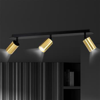 ZEN 3 BLACK 622/3 spot sufitowy reflektor halogen LED regulowany czarno-złoty