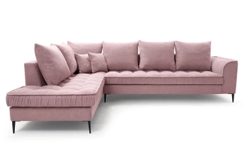 Narożnik w klasycznym stylu Elena - lewostronny - kolor różowy