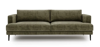 Nowoczesna kanapa na metalowych nóżkach Luxo 3S - kolor zielony