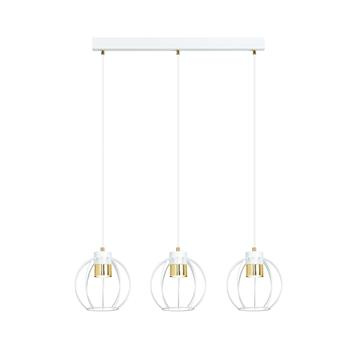 AJAX 3 WHITE/GOLD 1224/3 lampa wisząca regulowana czarna styl loftowy