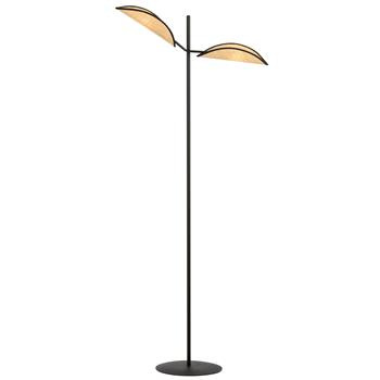 VENE LP2 BLACK/RATTAN 1160/LP2 lampa podłogowa oryginalny design abażury
