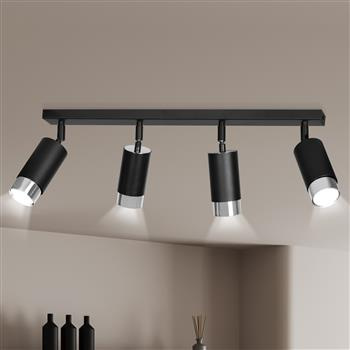 HIRO 4 BLACK-CHROME 964/4 nowoczesny regulowany spot LED sufitowy czarno srebrny
