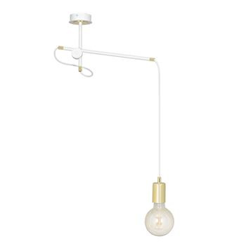 ARTEMIS 1 WHITE 481/1 lampa wisząca sufitowa loft regulowana złote elementy