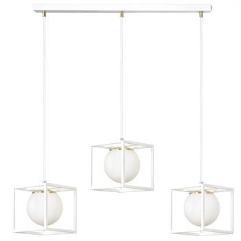 SPAZIO 3 WHITE 688/3 lampa wisząca loft kwadraty szklane klosze design
