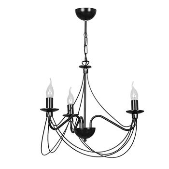 SONNET 3 BLACK 308/3 klasyczny żyrandol świecznikowy czarny