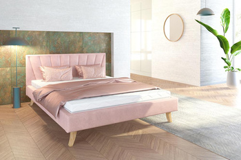 Łóżko tapicerowane - HEAVEN TRINITY ( PUDROWY RÓŻ ) - 120 x 200