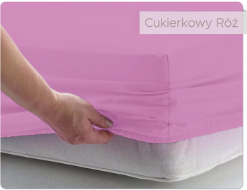 Prześcieradło BAWEŁNIANE cukierkowy róż - 60 x 120