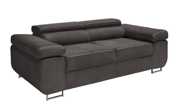 Kanapa z funkcją spania Dubai - mobilne zagłówki - kolor czarny