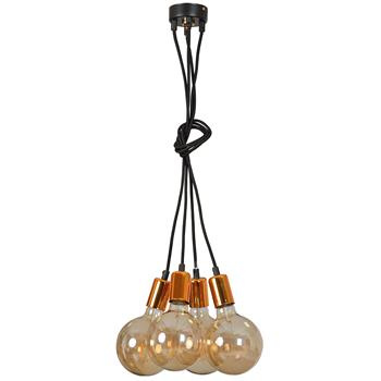 UNIVERSAL 4 BLACK 260/4 lampa wisząca regulowana w stylu industrialnym miedź czarna