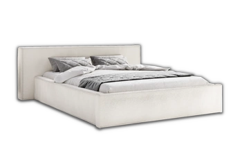 Łóżko tapicerowane z pojemnikiem - OLYMPIA 180x200 cm | kolor beżowy