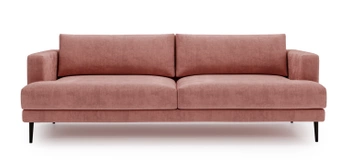 Nowoczesna kanapa na metalowych nóżkach Luxo 3S - kolor różowy