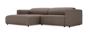 Narożnik Passi - miękka i wygodna kanapa do salonu - kolor brązowy