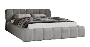 Łóżko tapicerowane z pojemnikiem na pościel - BERG 180x200 cm