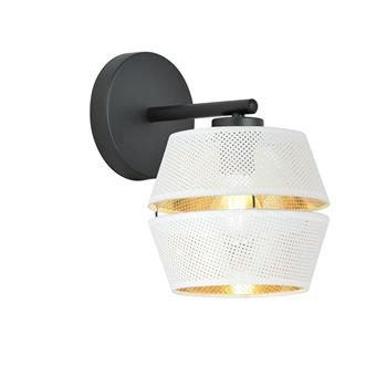 MALIA K1 WHITE/GOLD 1185/K1 lampa wisząca czarna z abażurem złoty środek