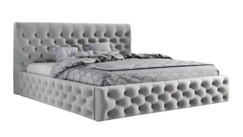 Łóżko tapicerowane z pojemnikiem - VERDI 200x200 cm