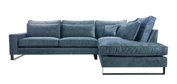 Narożnik wolnostojący Blako - prawostronny - kolor turkusowy