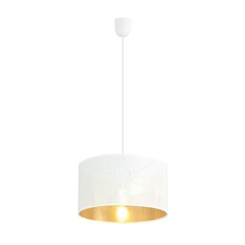 ASTON 1 WHITE/GOLD 1147/1 lampa wisząca regulowana abażur dużo światła