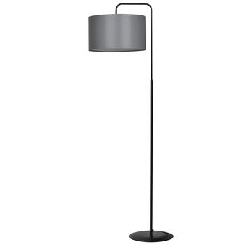 TRAPO LP1 BLACK / GRAY 570/3 lampa podłogowa czarna duży szary abażur