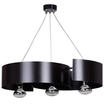 VIXON 3 BLACK 284/3 nowoczesna lampa wisząca chrom czarna