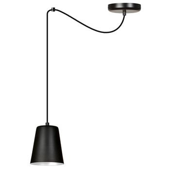 LINK 1 BLACK-WHITE 454/1 wisząca lampa sufitowa klosz czarny biały środek