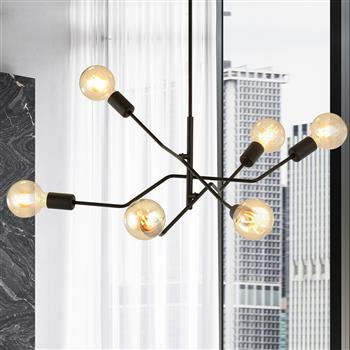 FRIX 6 BLACK 1126/6 nowoczesna lampa sufitowa żyrandol design
