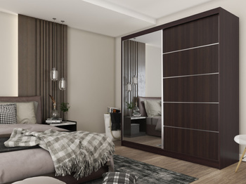 Szafa przesuwna Opal 200 cm wenge