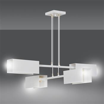 TOLOS 4 WHITE 634/4 oryginalna lampa wisząca biała złote dodatki DESIGN