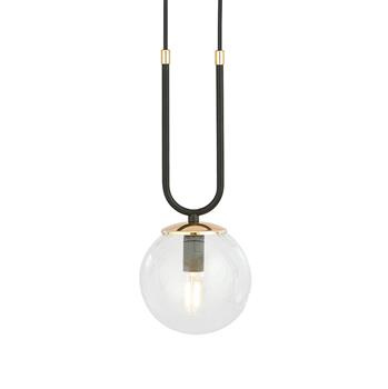 GLAM 1 BLACK/TRANSPARENT 1114/1 lampa wisząca szklane klosze GLAMOUR