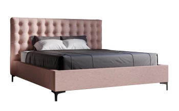 Łóżko tapicerowane z pojemnikiem - LUNA 160x200 cm