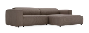 Narożnik Passi - miękka i wygodna kanapa do salonu - kolor brązowy