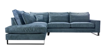 Narożnik wolnostojący Blako - lewostronny - kolor turkusowy