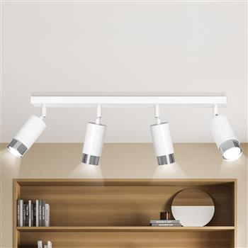 HIRO 4 WHITE-CHROME 962/4 nowoczesny regulowany spot LED sufitowy biało srebrny