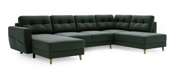 Narożnik Gwena- narożnik wolnostojący w stylu skandynawskim - kolor zielony