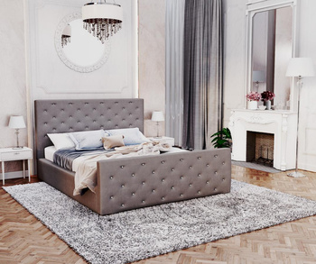 Łóżko tapicerowane - PASSION TRINITY (GRAFITOWY) - 160 x 200