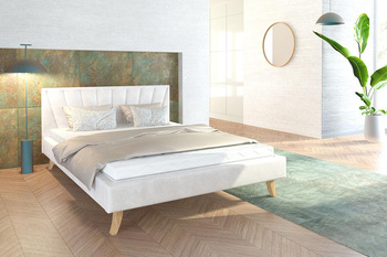 Łóżko tapicerowane - HEAVEN TRINITY (BIAŁY) - 160 x 200