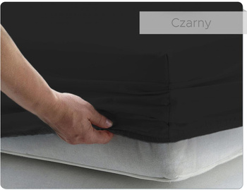 Prześcieradło BAWEŁNIANE czarne - 90 x 200