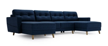 Narożnik Afray Plus- narożnik wolnostojący w stylu skandynawskim - kolor granatowy